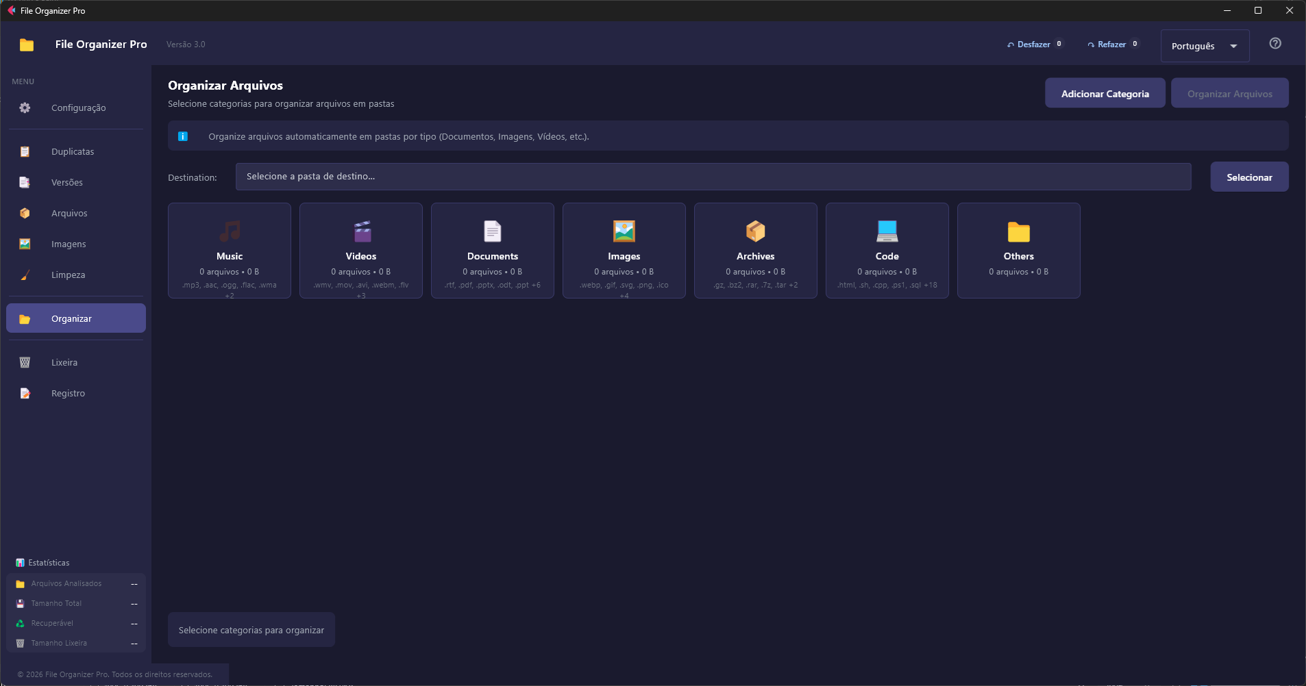 File Organizar Pro — duplicate detection